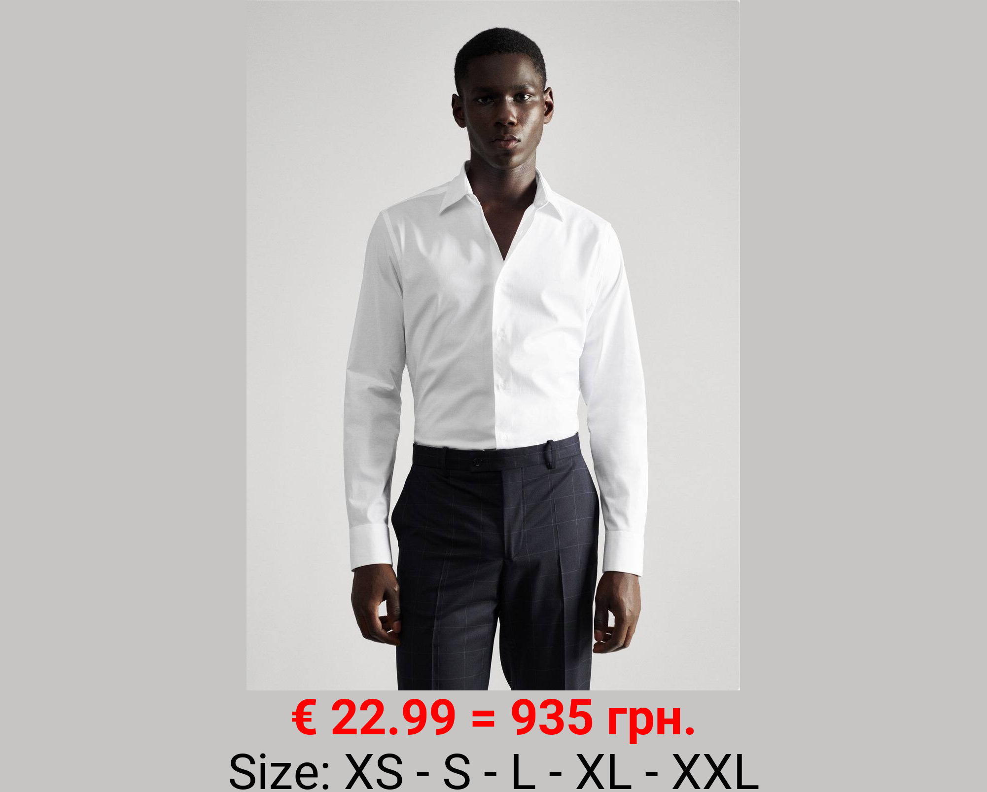 Camisa traje slim fit algodón