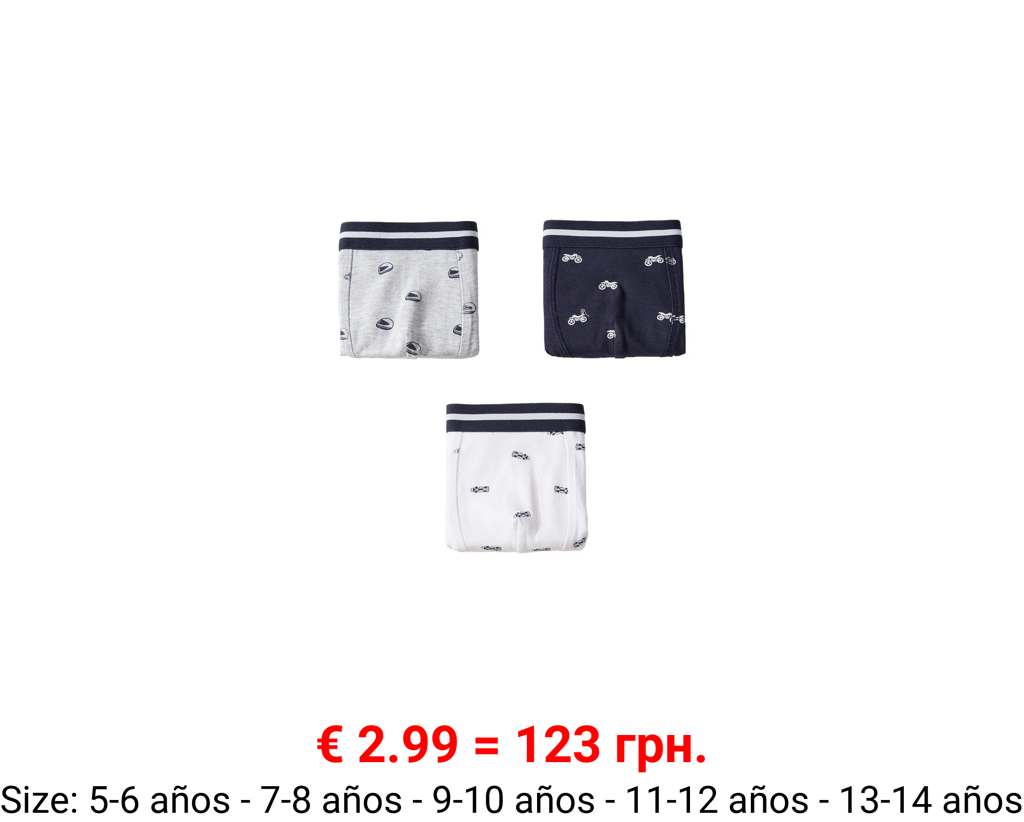 Pack 3 bóxers estampados