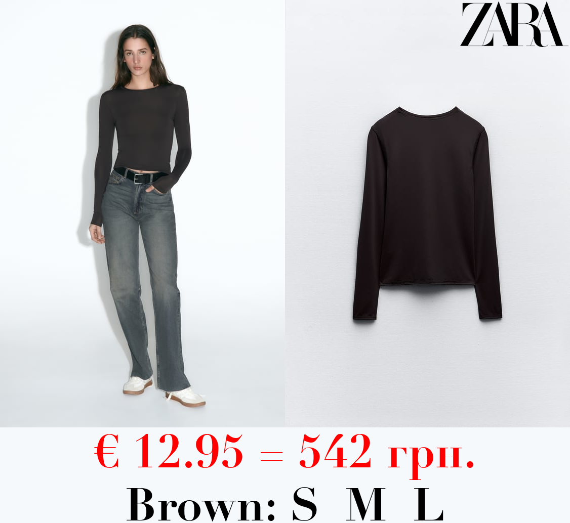 LONG SLEEVE POLYAMIDE TOP