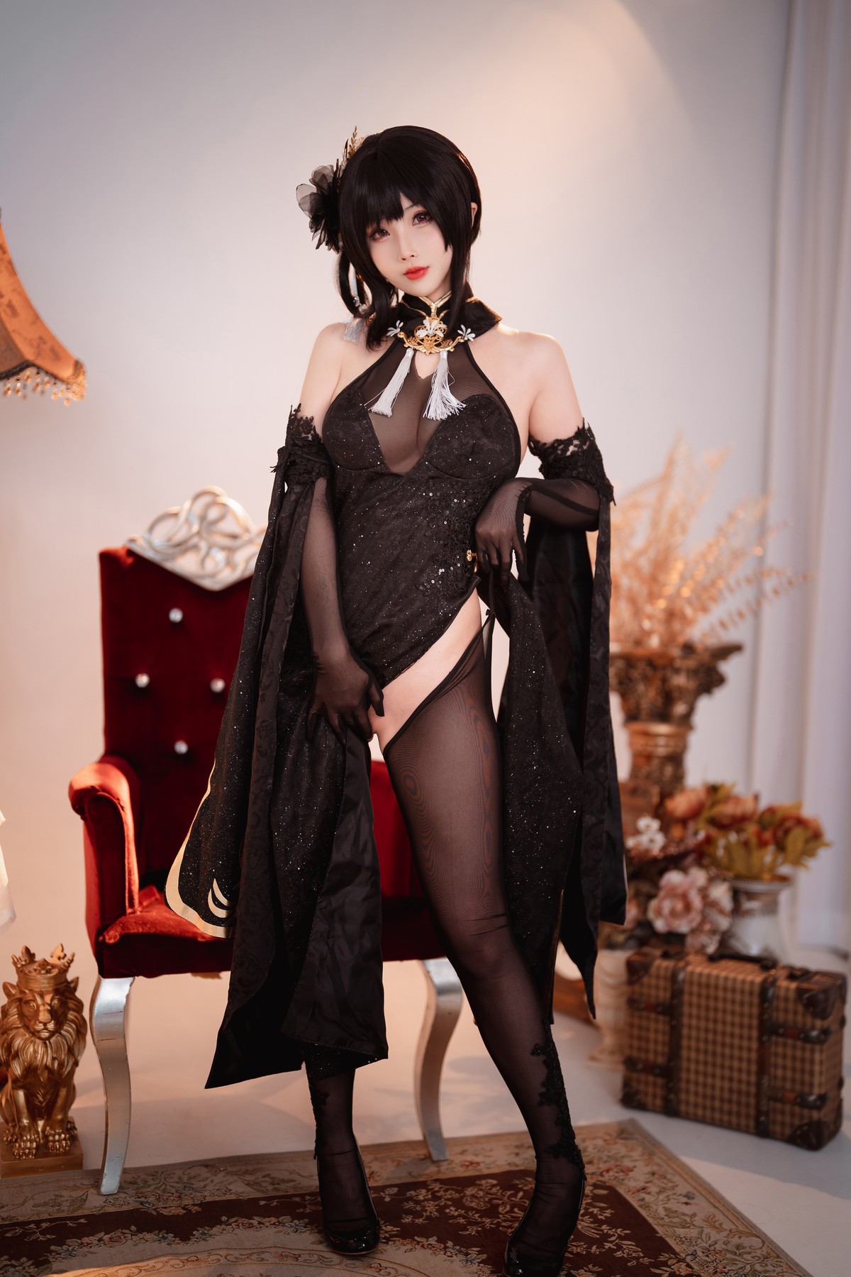 Rioko凉凉子 Cosplay 黑白镇海双人 9