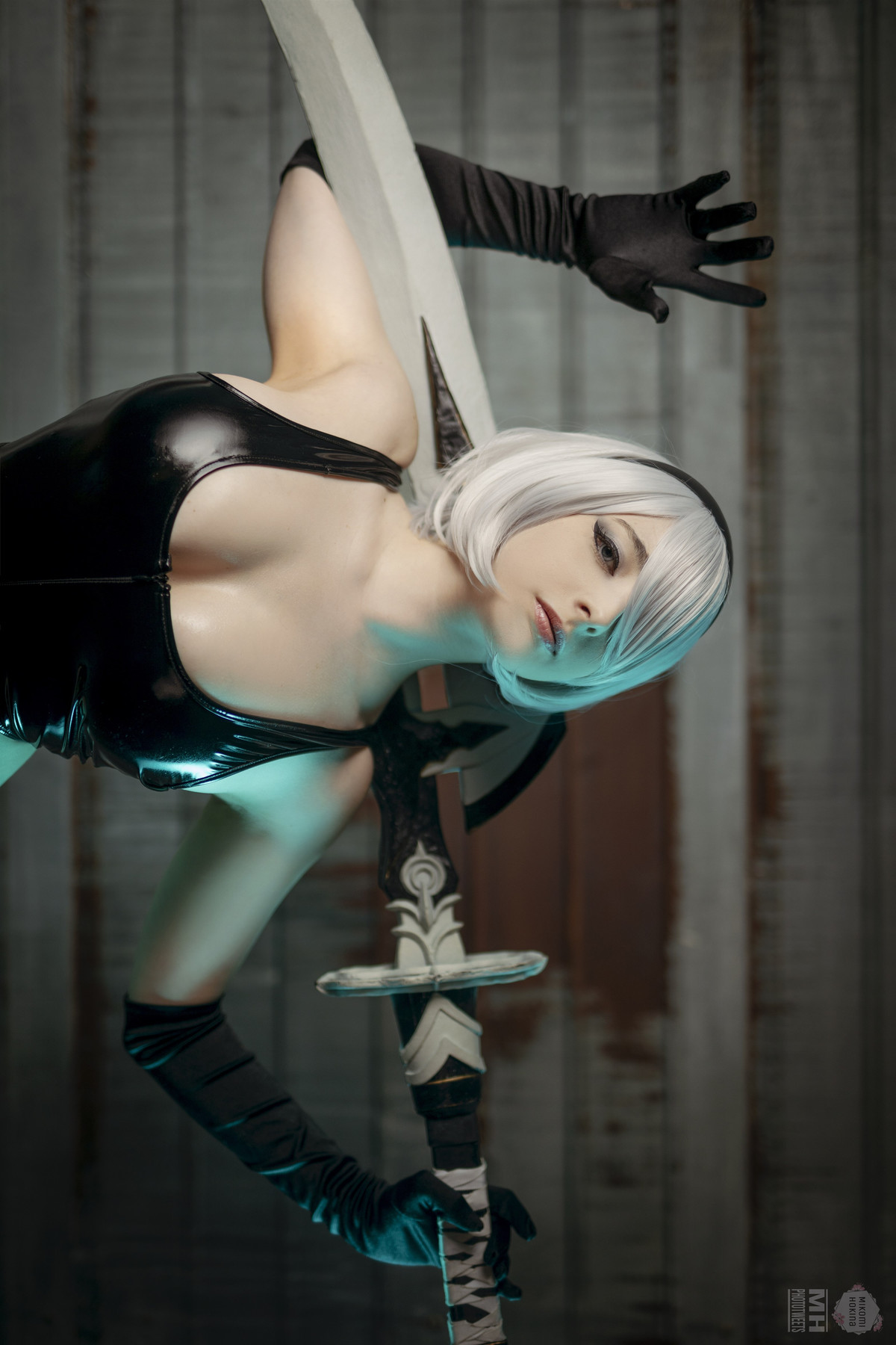 Cosplay Mikomi Hokina 2B Oily Leotard 28