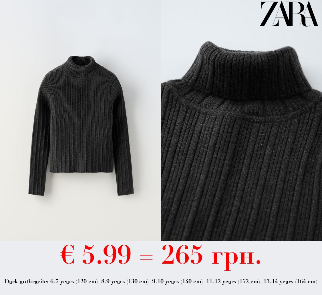 RIBBED TURTLENECK SWEATER