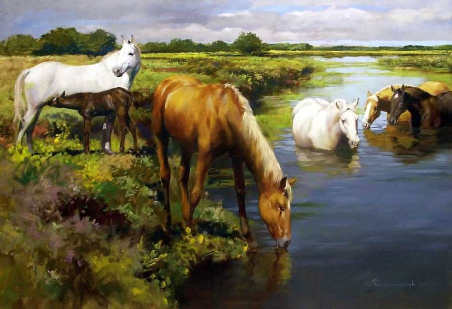 «Near the river», 1997 год, холст, масло, частное собрание