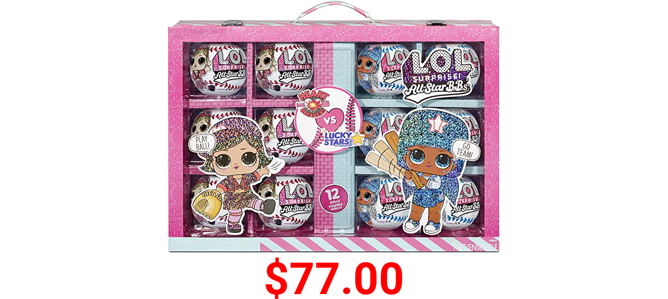 LOL Surprise All Star Sports Ultimate Collection Series 1 with 12 Sparkly Baseball Dolls, Each 8+ Surprises, Ultra-Rare Beatnik Babe, 2 Teams, Gift for Kids, Toy for Girls Boys Ages 4 5 6 7+ Years Old