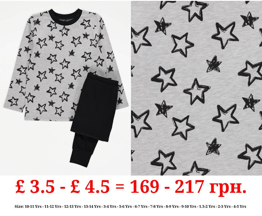 Grey Star Long Sleeve Pyjamas