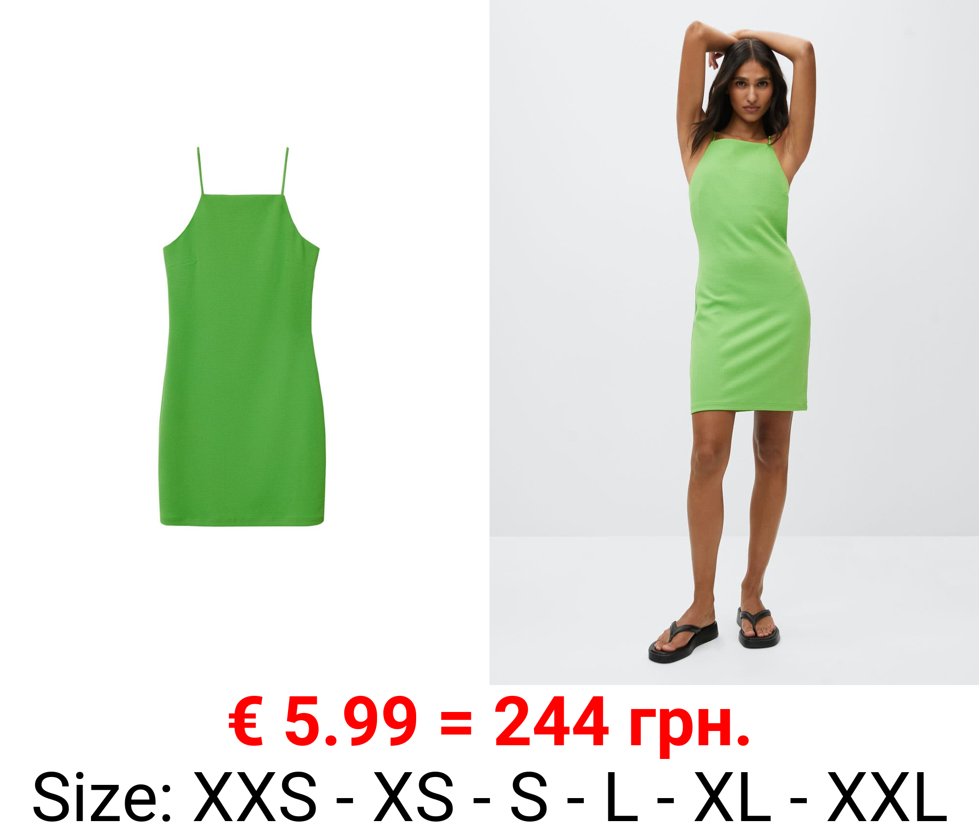 vestido entallado canalé