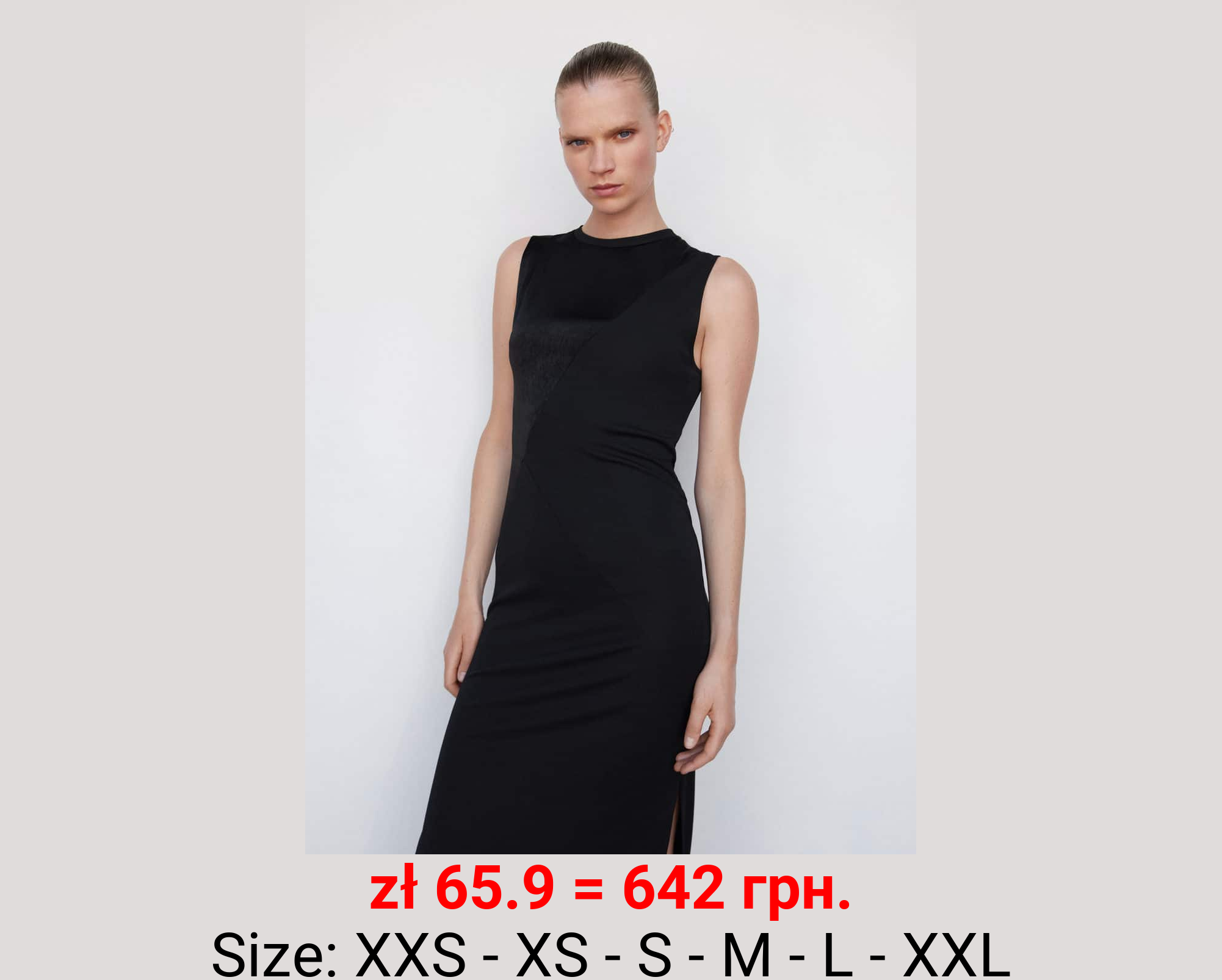 Vestido panel satinado