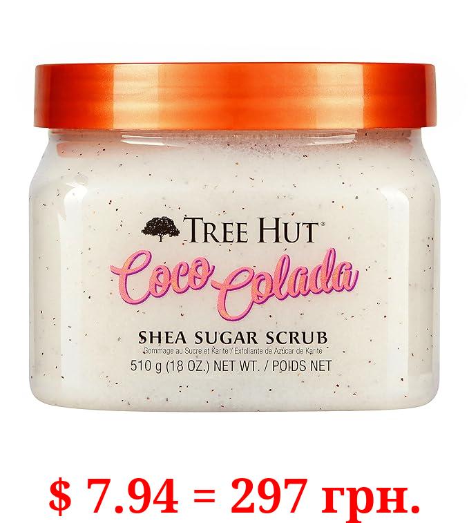 Tree Hut Shea Sugar Scrub Coco Colada, 18 oz, Ultra Hydrating and Exfoliating Scrub for Nourishing Essential Body Care