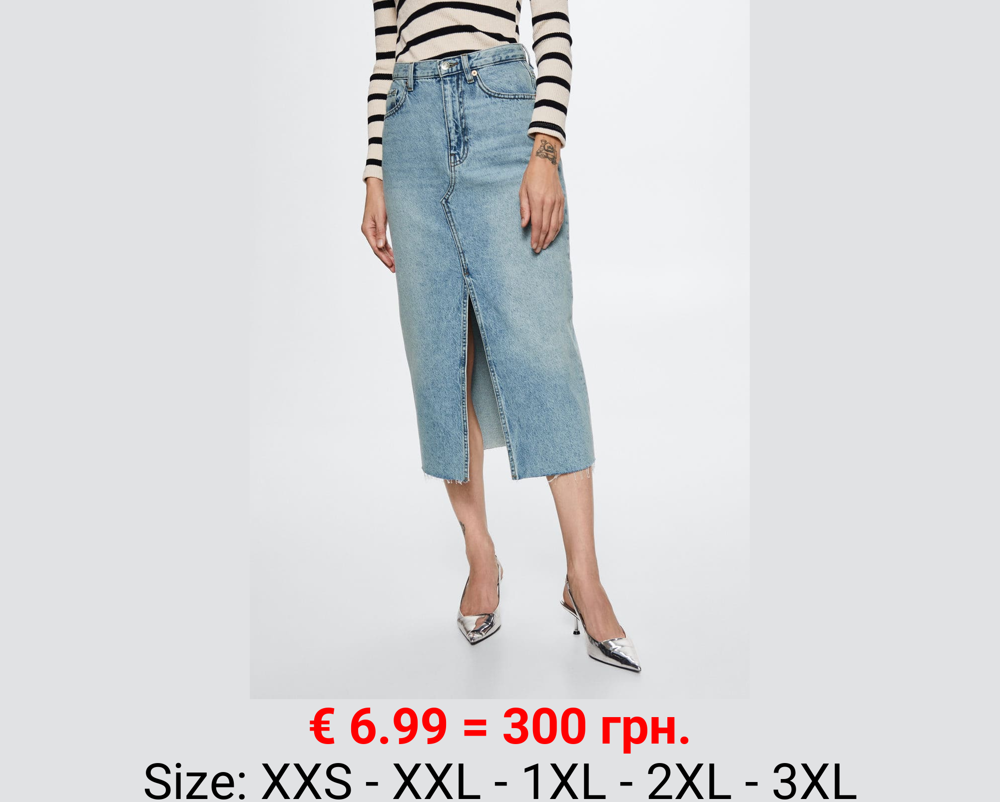 Falda vaquera abertura