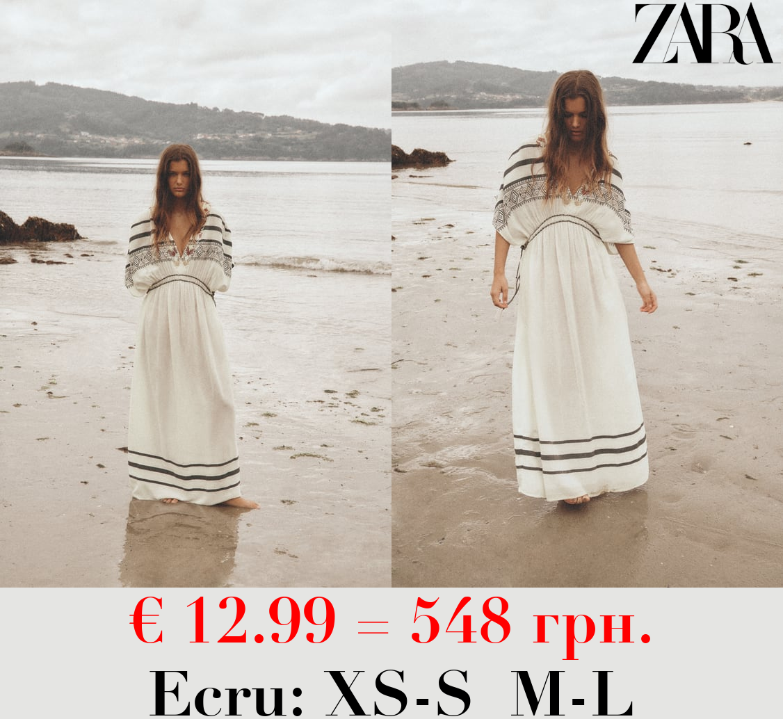 KAFTAN DRESS WITH BEADS