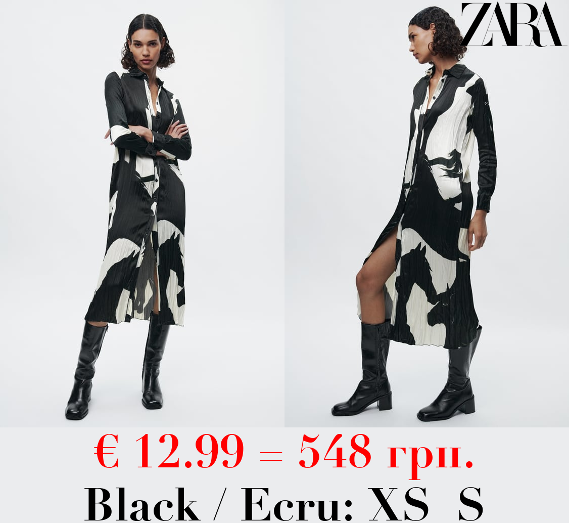 ZW COLLECTION PRINT SHIRT DRESS