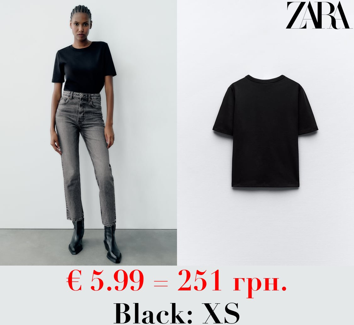 COTTON INTERLOCK CLEAN EFFECT T-SHIRT