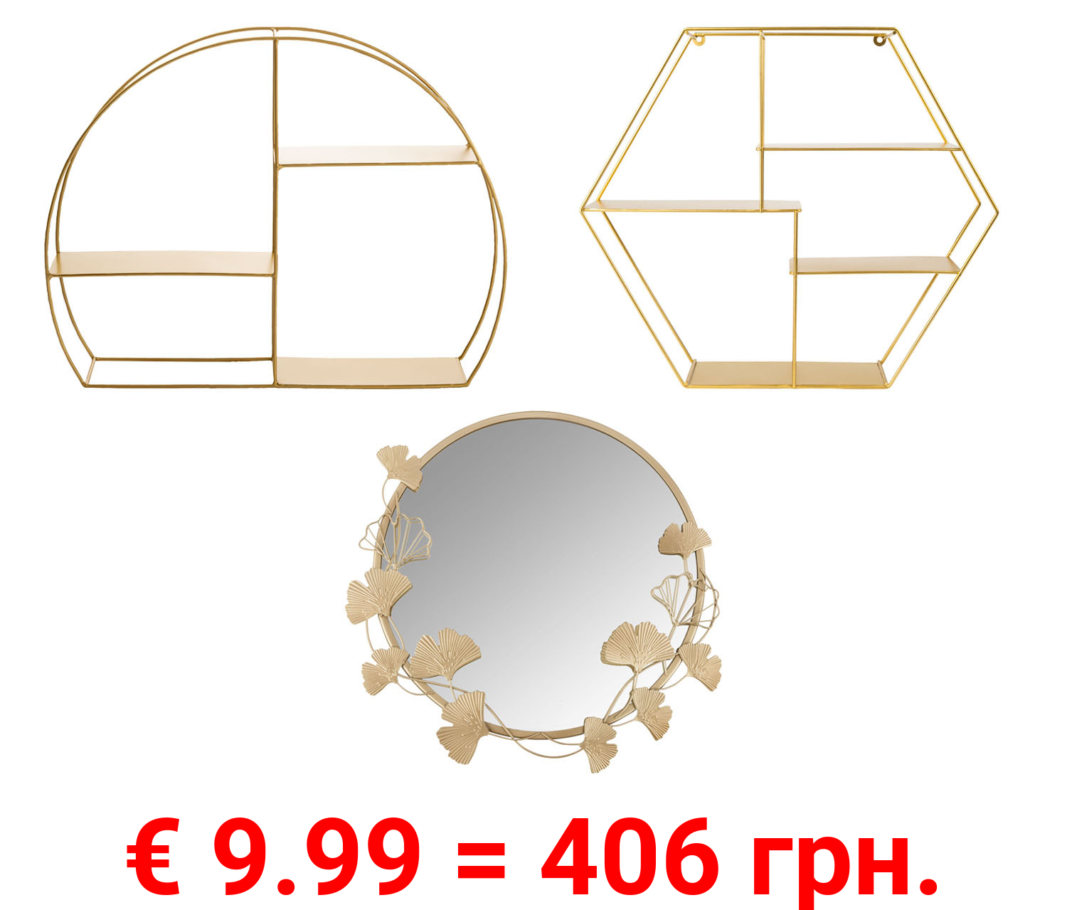 LIVARNO home Spiegel / Regal, zur Wandmontage