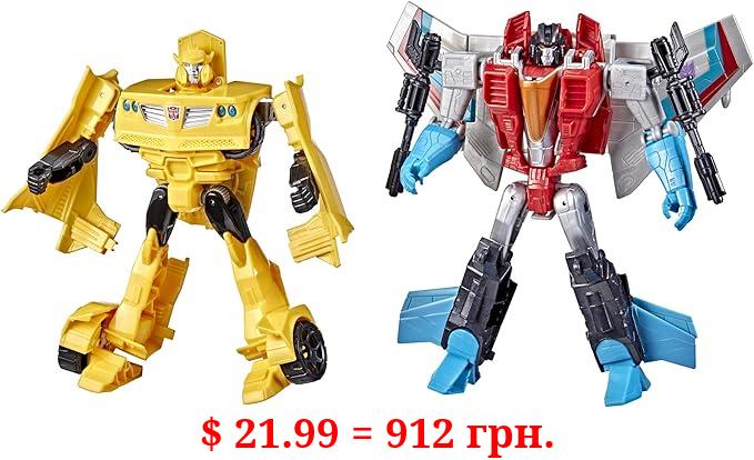 Transformers Toys Heroes and Villains Bumblebee and Starscream 2-Pack Action Figures - for Kids Ages 6 and Up, 7-inch (Amazon Exclusive)