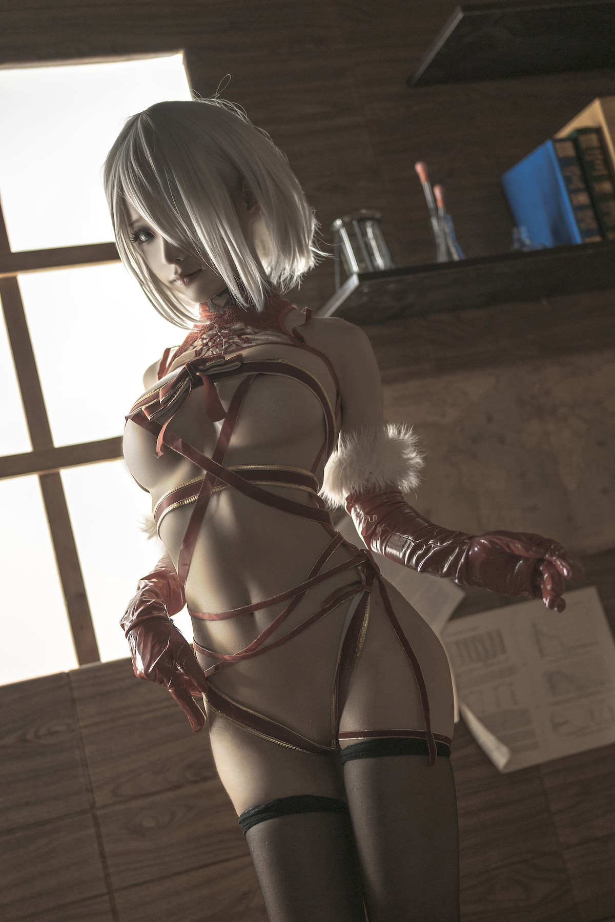 蠢沫沫 Cosplay 2B 圣诞 Christmas 53