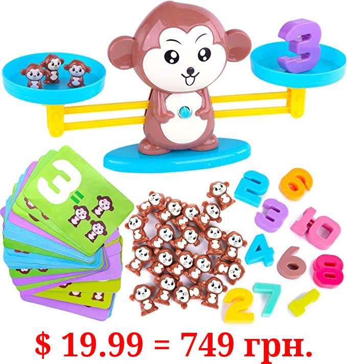 CoolToys Monkey Balance Cool Math Game for Girls & Boys | Fun, Educational Children's Gift & Kids Toy STEM Learning Ages 3+ (64-Piece Set)