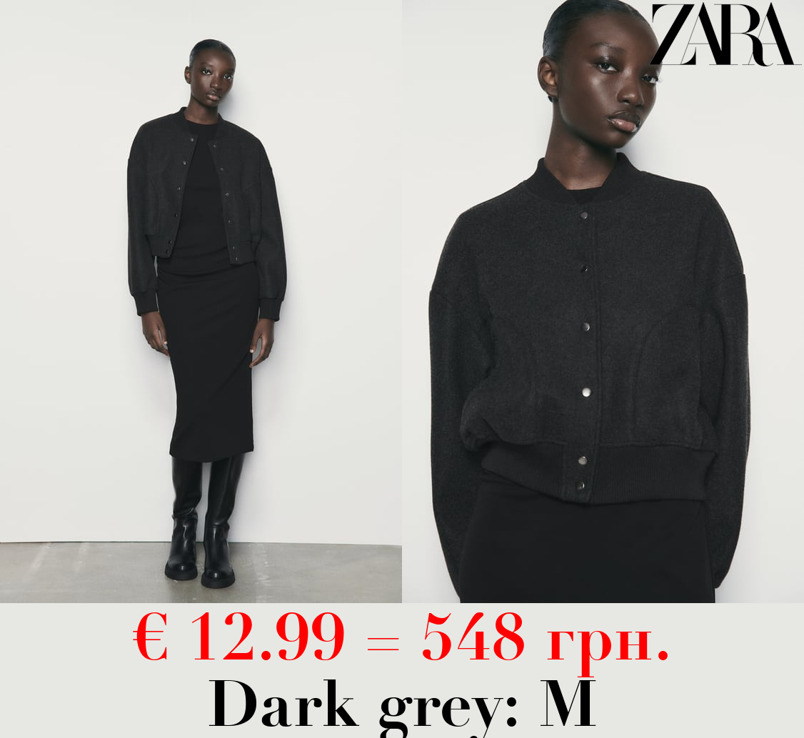 SOFT CROPPED BOMBER JACKET