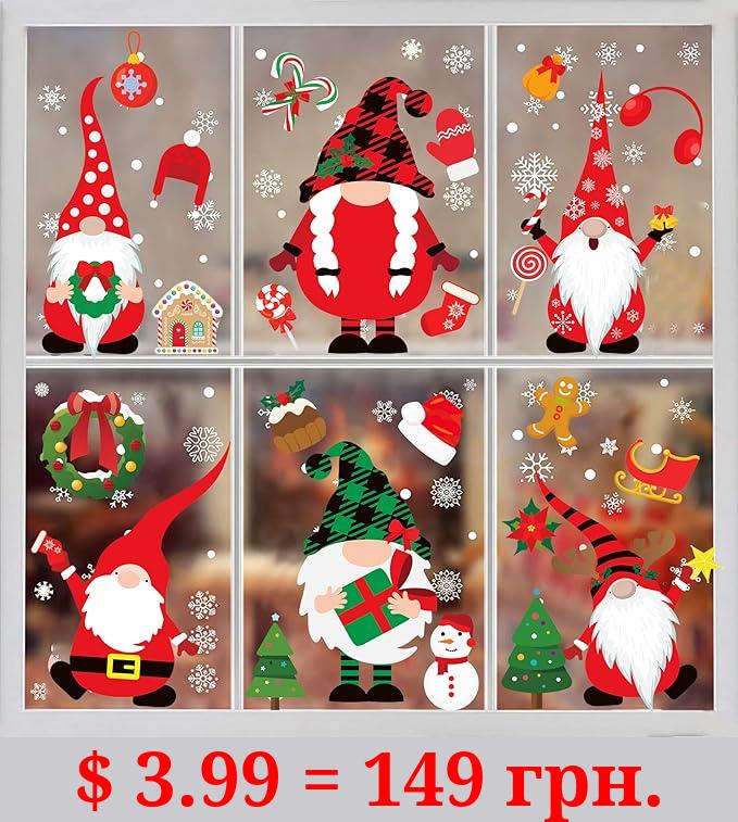 Funnlot Christmas Window Clings Christmas Window Clings 316PCS Christmas Window Stickers Christmas Window Decals 8 Sheets Christmas Window Decorations Window Clings for Glass Windows