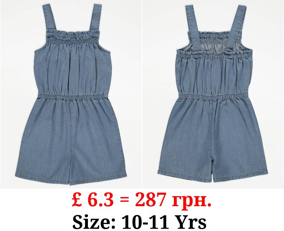 Denim Strappy Playsuit