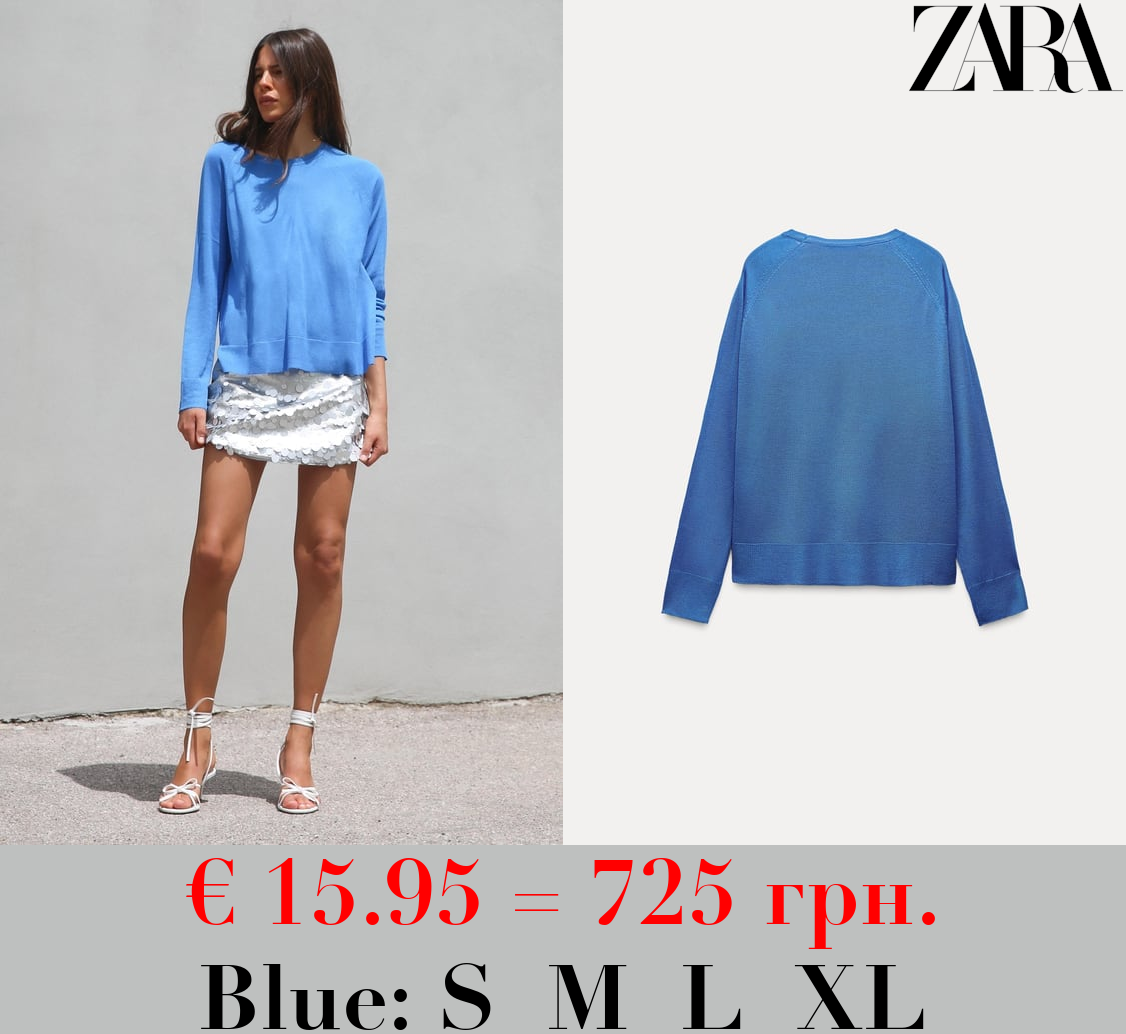 PLAIN FINE KNIT SWEATER