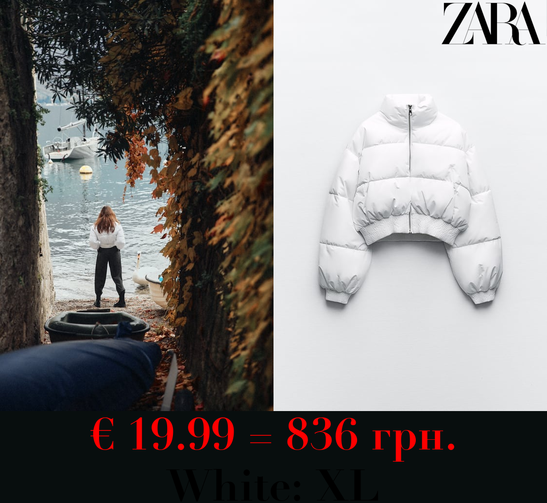 WATER AND WIND PROTECTION CROPPED PUFFER ANORAK