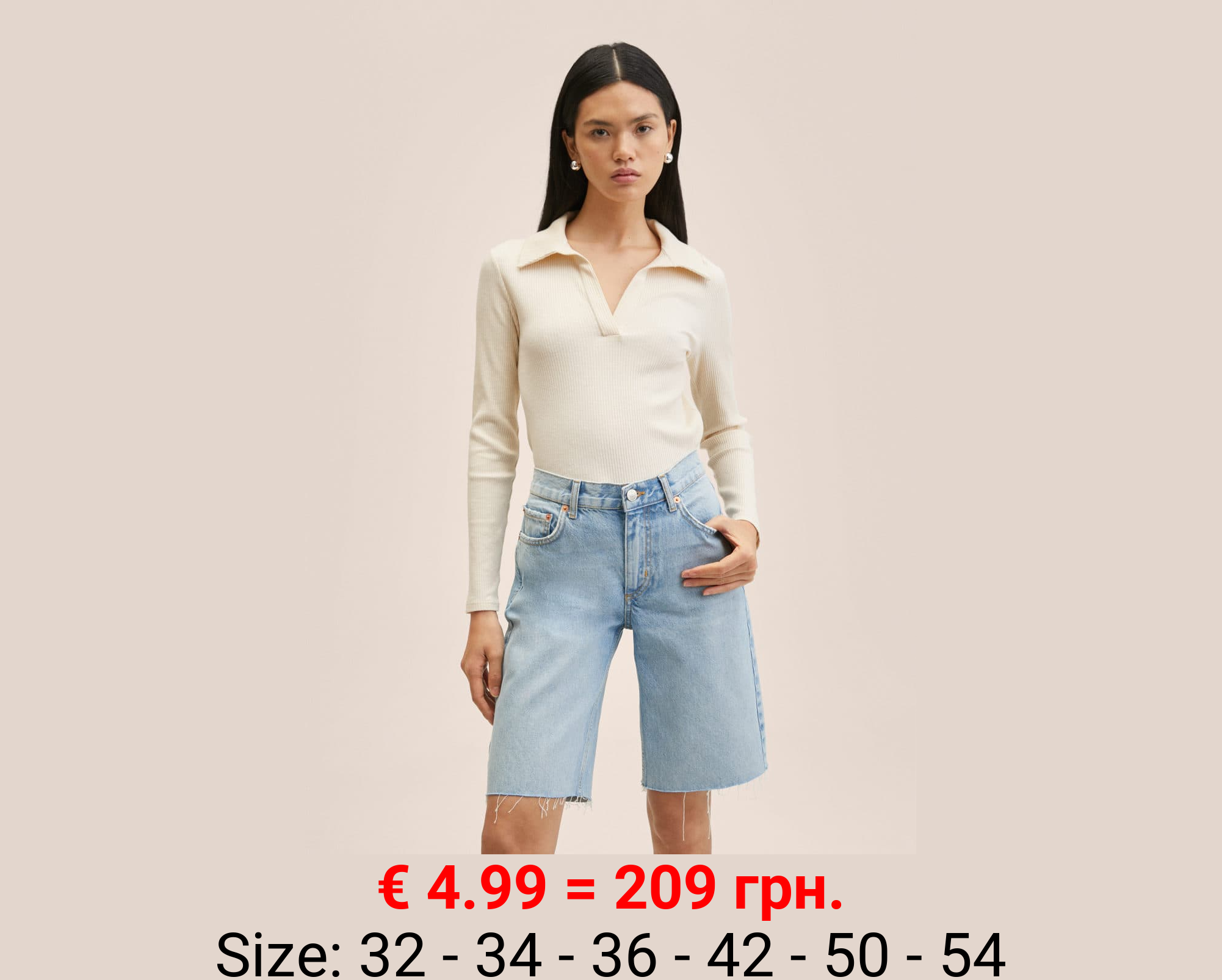 Bermudas vaqueras bajo deshilachado