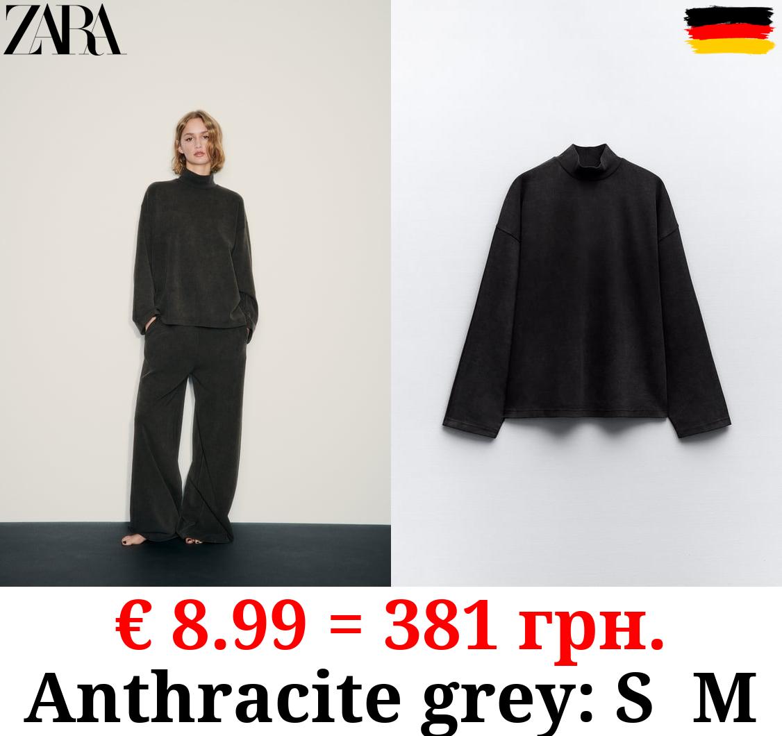 INTERLOCK HIGH NECK SWEATSHIRT