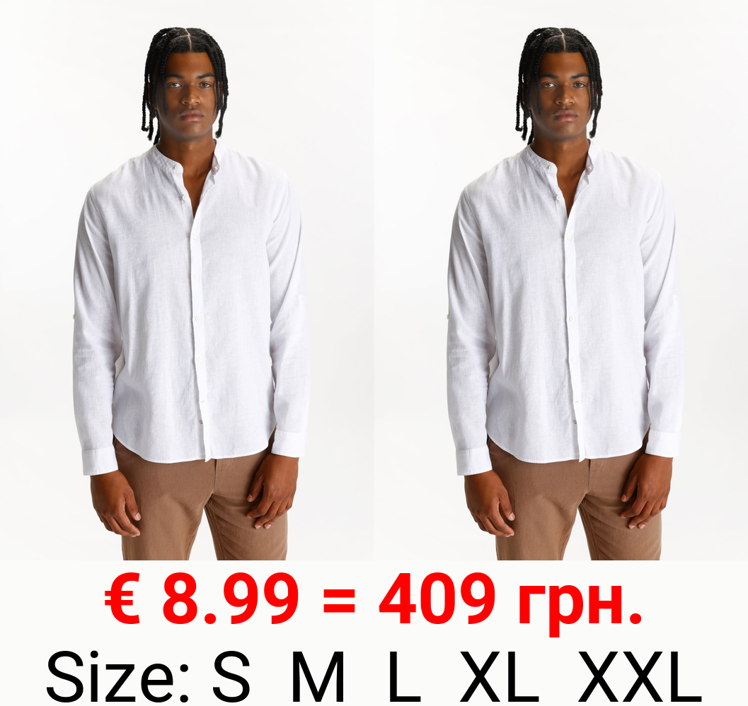 Linen-cotton blend shirt