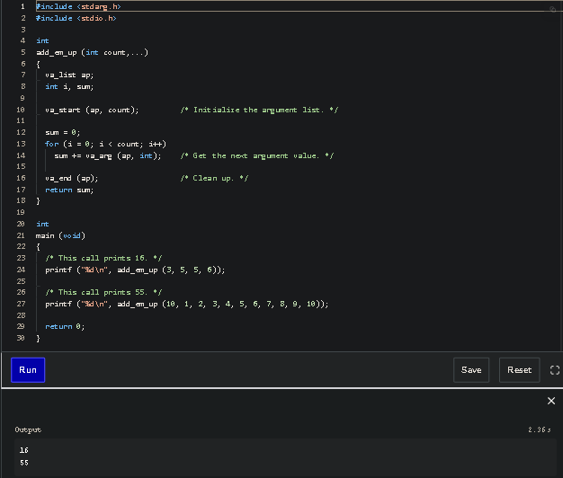 Variadic Function – Telegraph