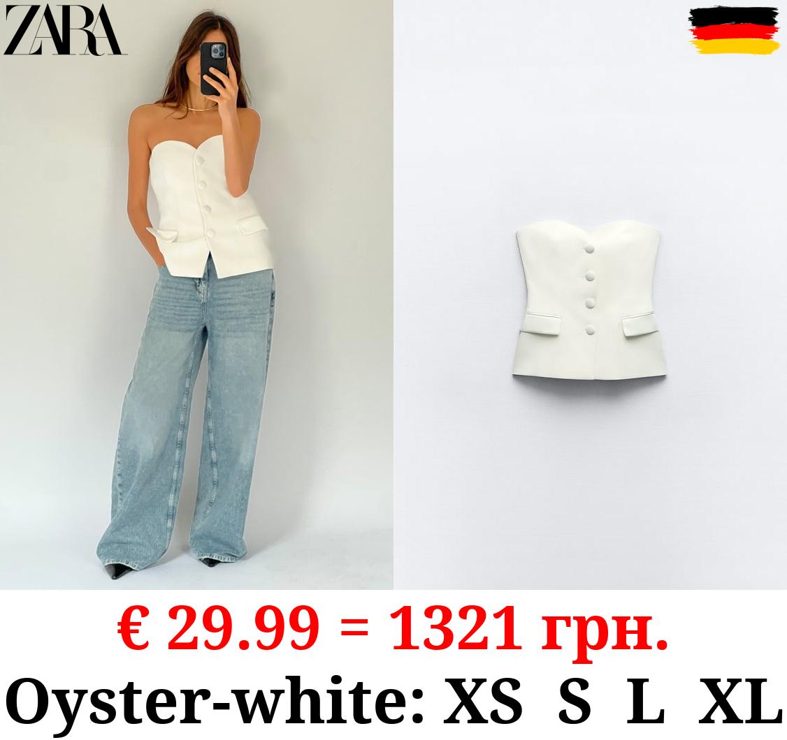 CONTRAST SATIN BUSTIER