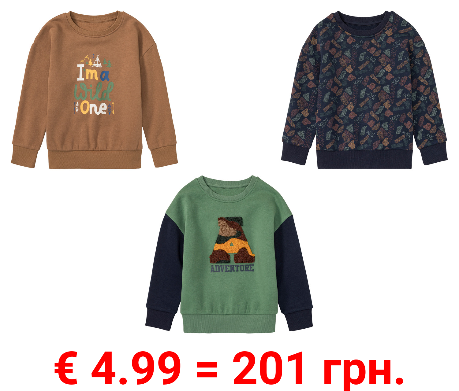 lupilu® Kleinkinder Sweatpullover mit Textildruck