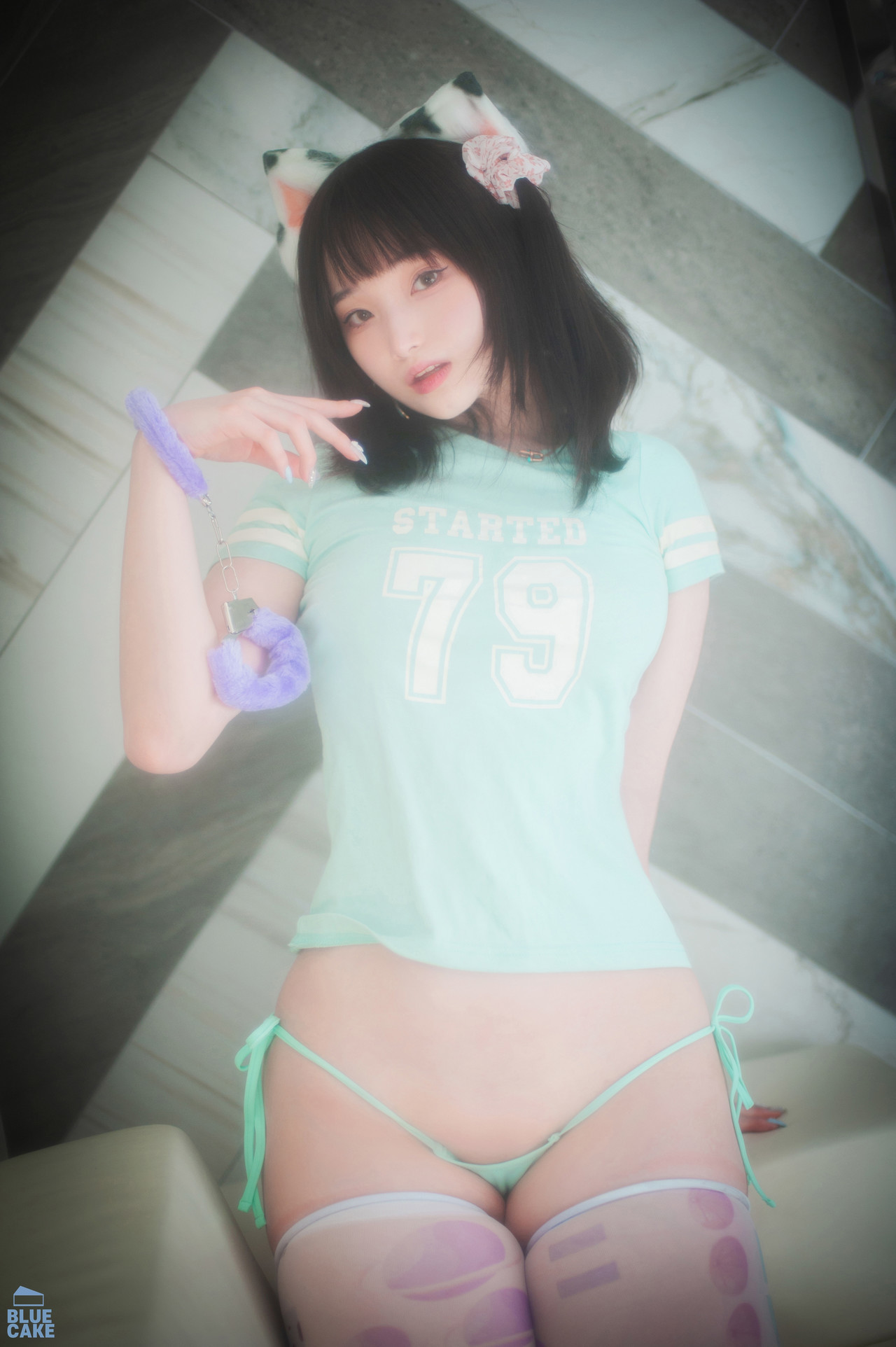Bambi 밤비, [BLUECAKE] Naughty Cats Pink & Mint RED Set.02 10