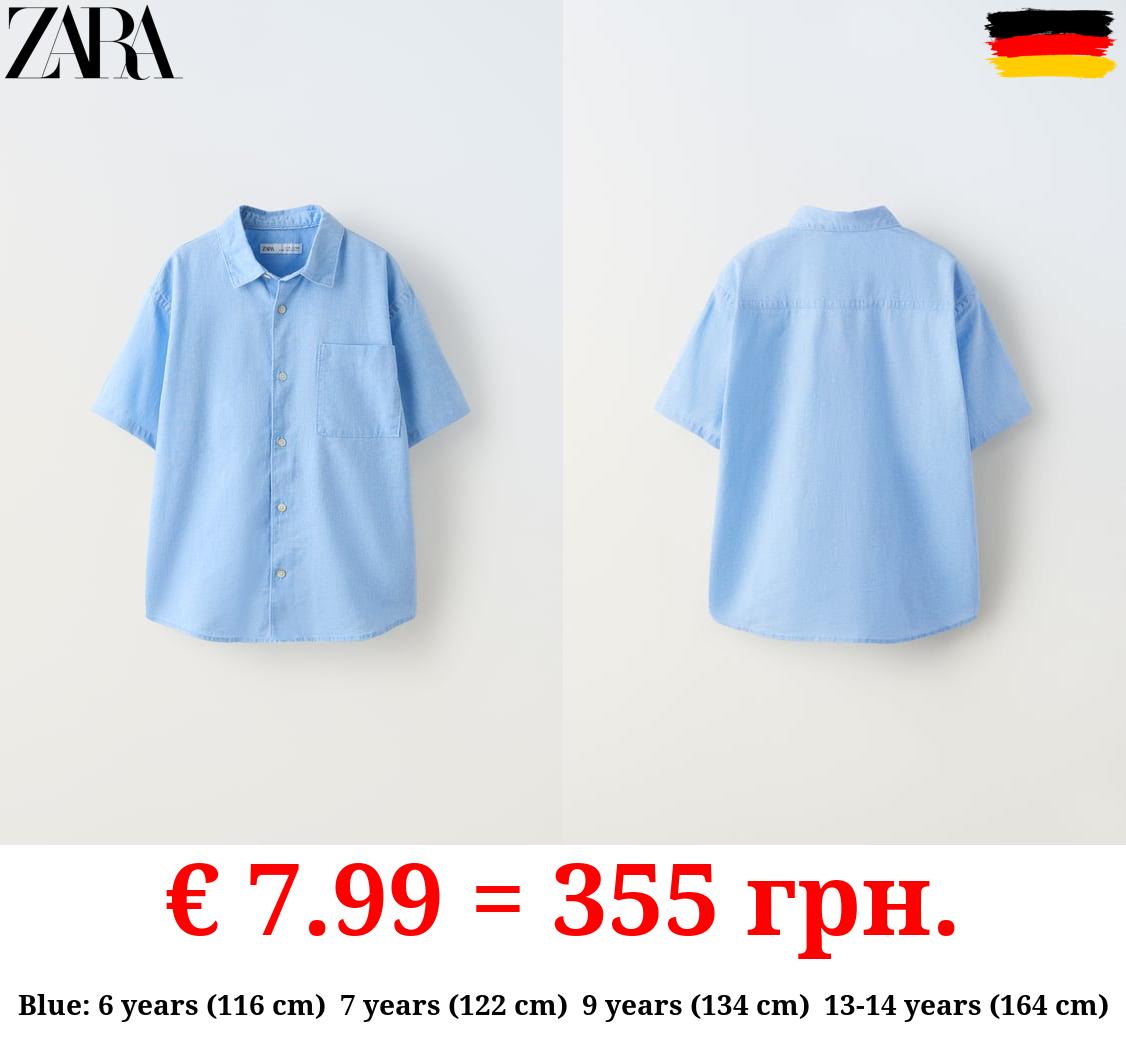 LINEN AND COTTON BLEND SHIRT