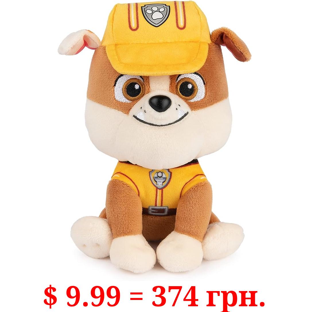 GUND Official PAW Patrol Rubble in Signature Construction Uniform Plush Toy, Stuffed Animal for Ages 1 and Up, 6" (Styles May Vary)