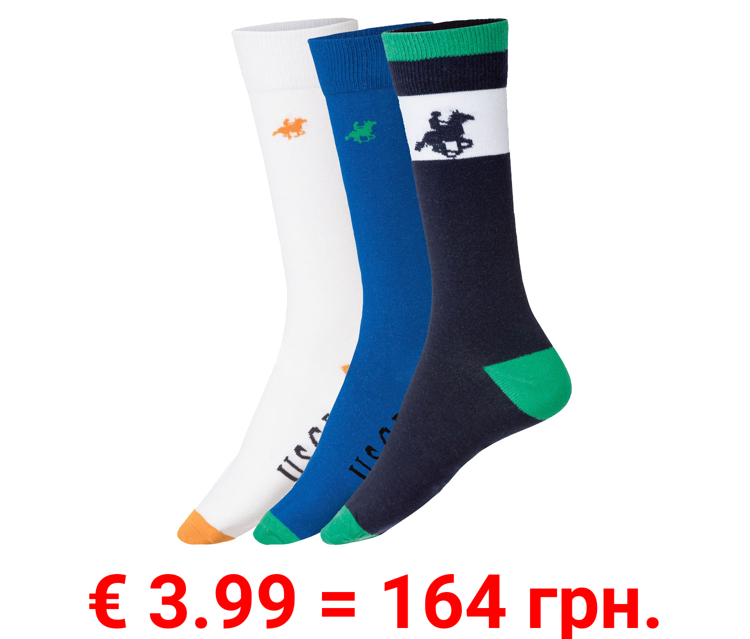 LIVERGY® x Grand Polo Herren Socken, 3 Paar, mit hohem Baumwollanteil