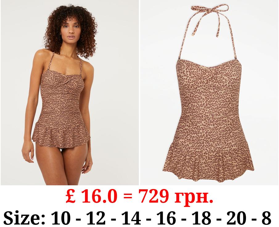 Brown Leopard Print Skirtini