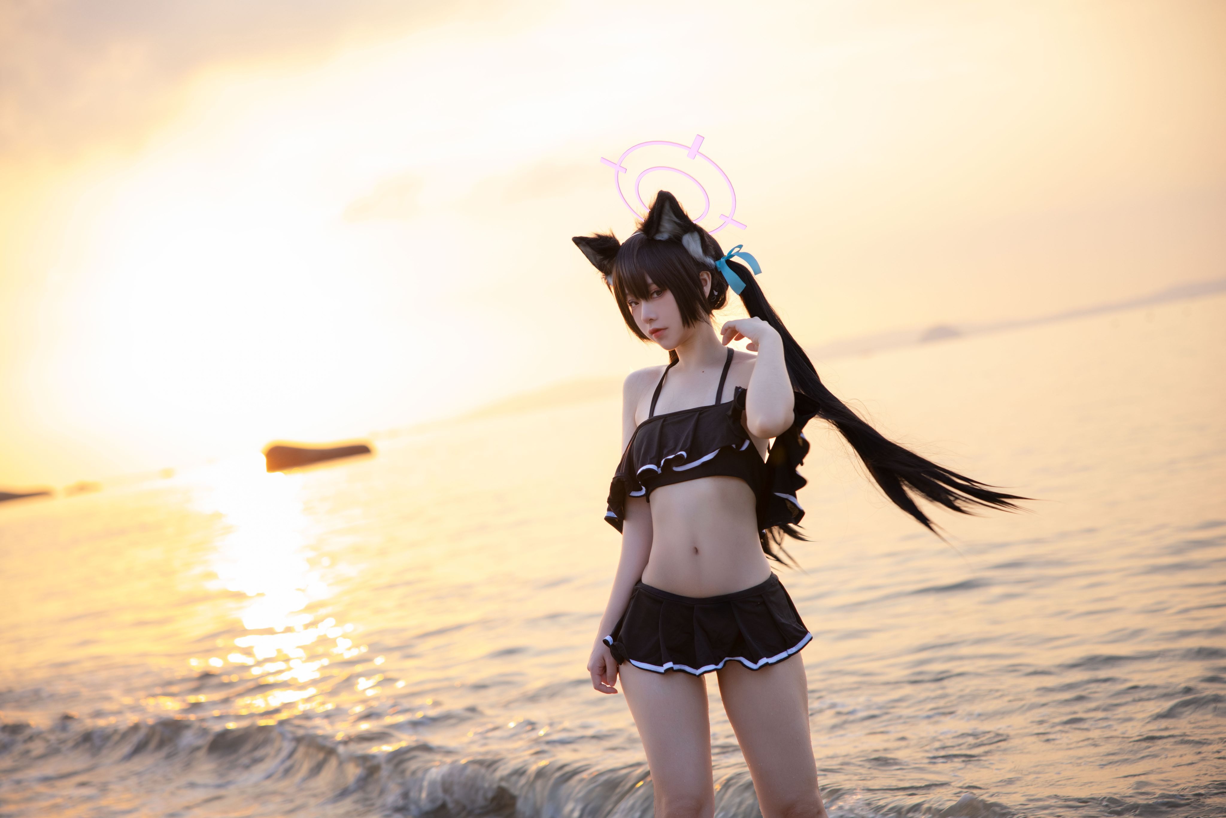 G44不会受伤 碧蓝档案 黑见芹香泳装[20P] 4