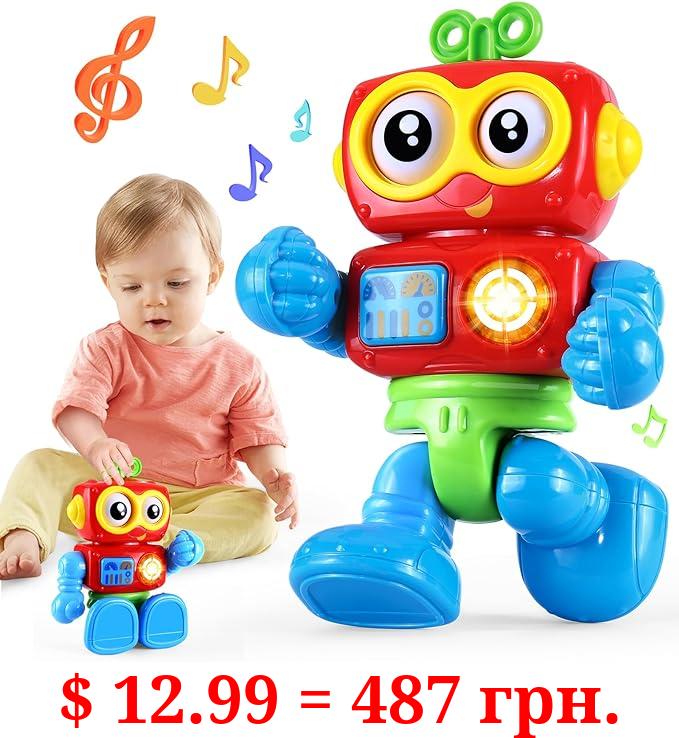 Toddler Boy Toys Robot Toys for 1 Year Old Boys Girls, Interactive Musical Light Up Kids Travel Toys, Baby Toys 12-18 Months, Developmental Montessori Baby Toys for 1+ Year Old Birthday Gifts