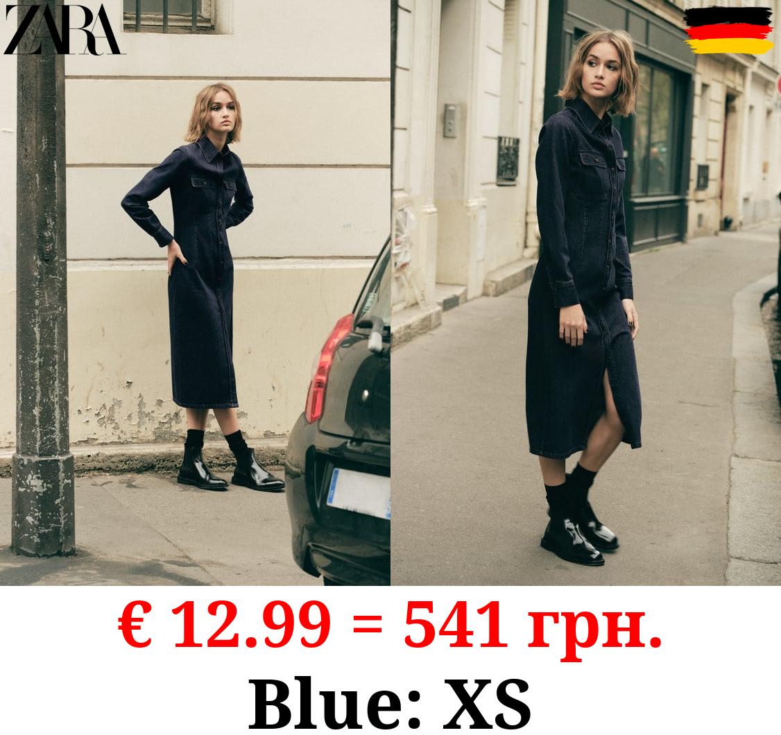 ZW COLLECTION DENIM SHIRT DRESS