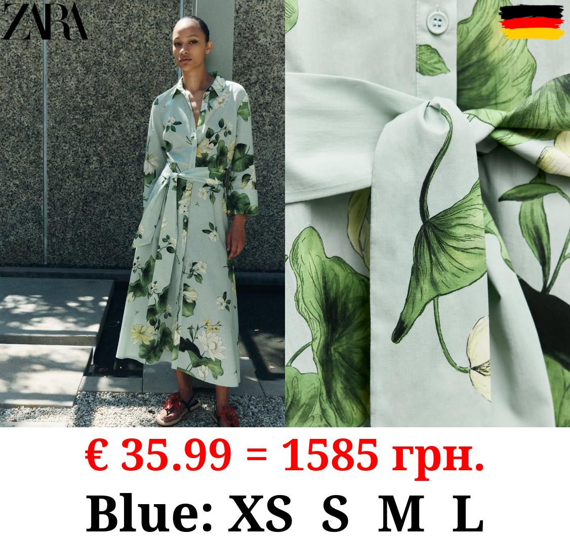 ZW COLLECTION FLORAL SHIRT DRESS