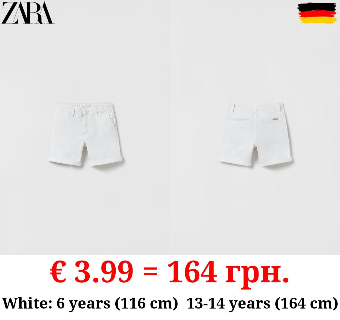 PLAIN CHINO BERMUDA SHORTS