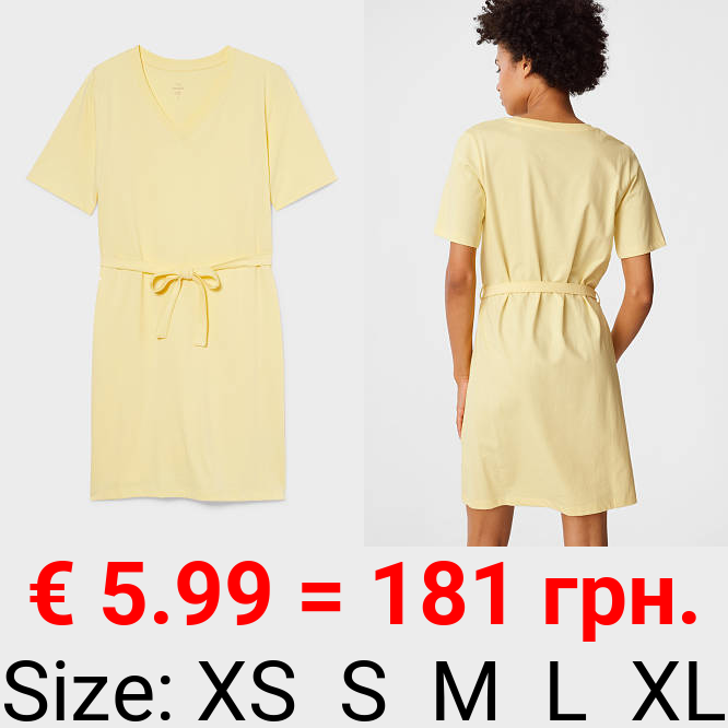 Basic-T-Shirt-Kleid - Bio-Baumwolle