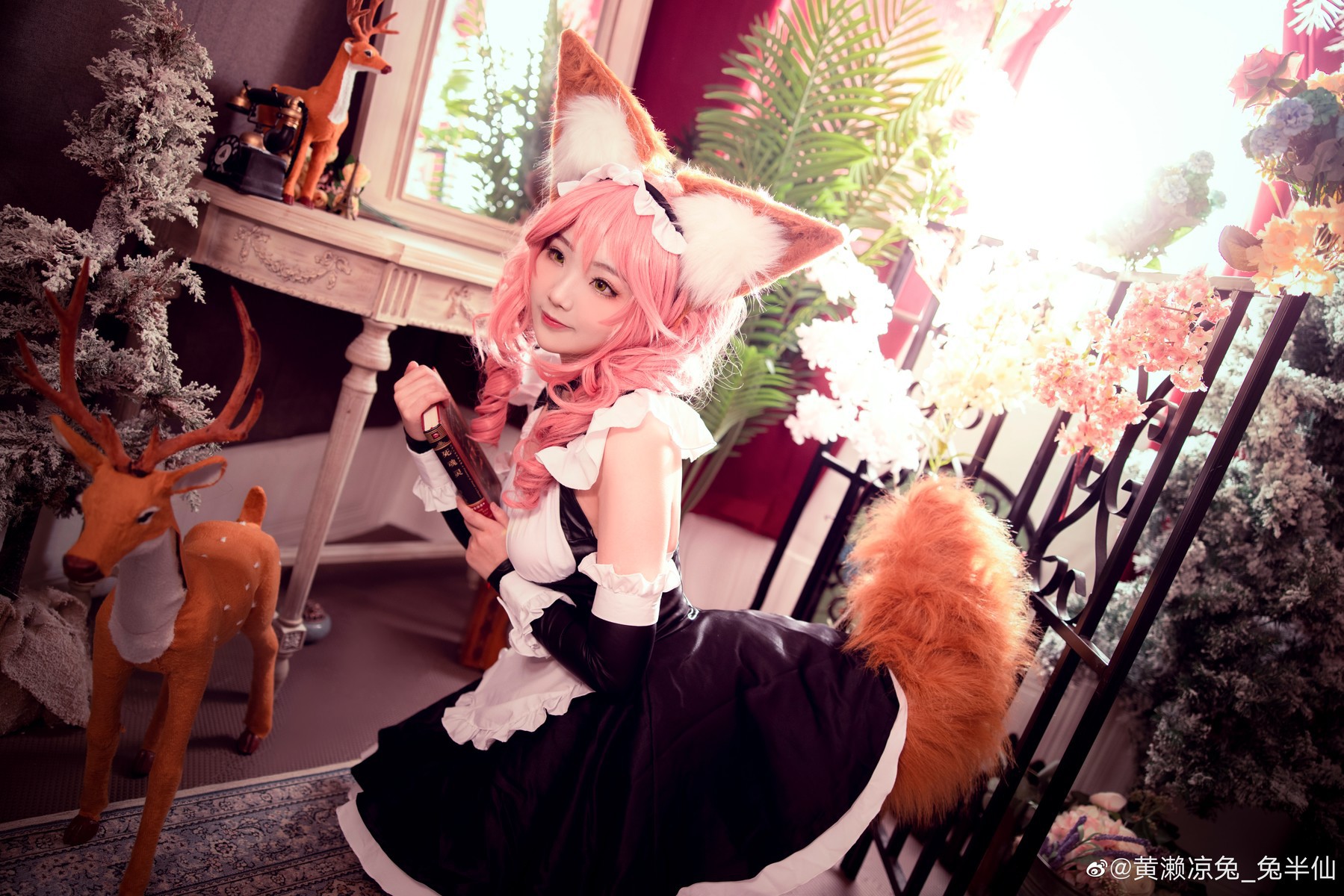 黄濑凉兔_兔半仙 Cosplay fate玉藻前女仆ver 12