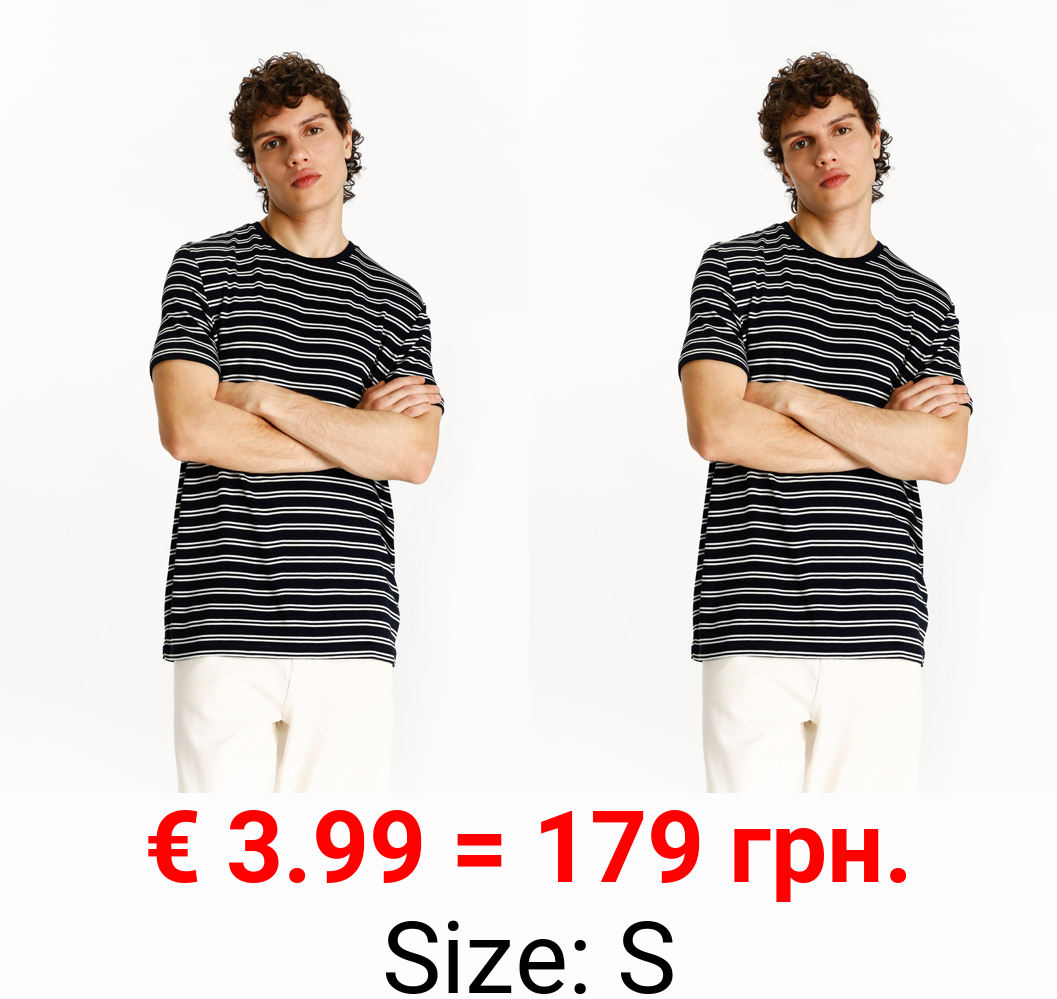 Striped knitted 3/4 T-shirt