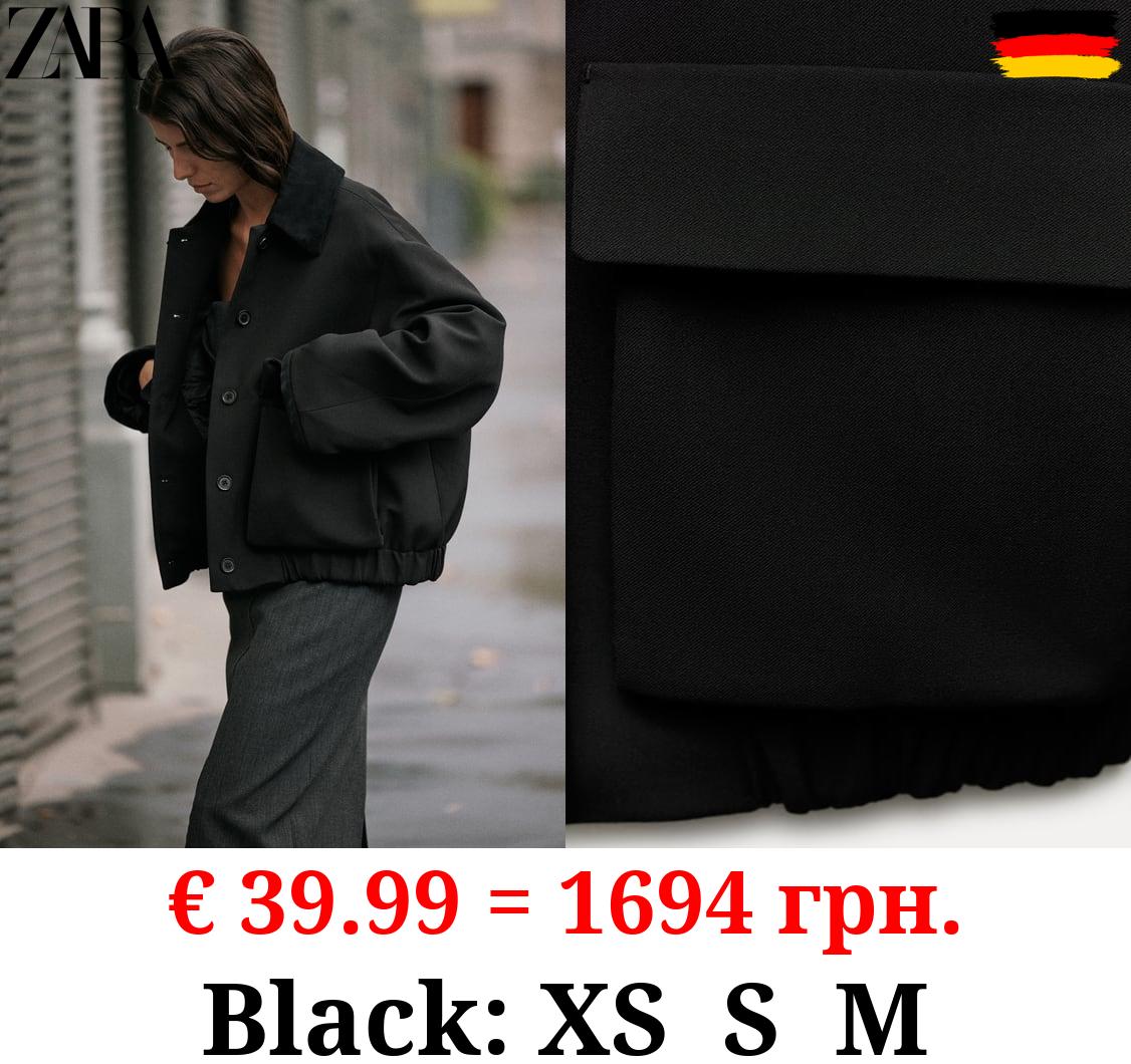 ZW COLLECTION CONTRAST BOMBER JACKET