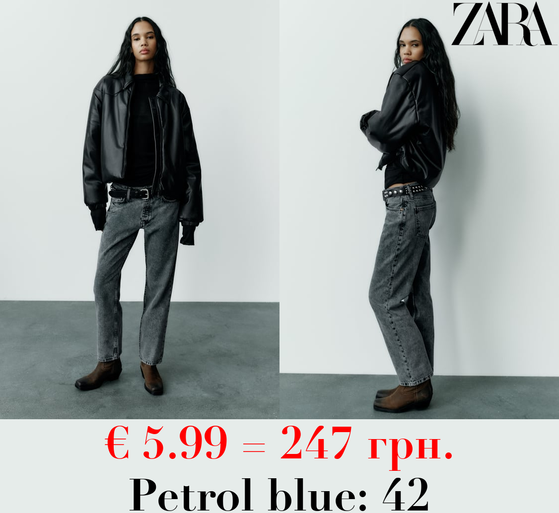 TRF STRAIGHT-LEG MID-RISE JEANS