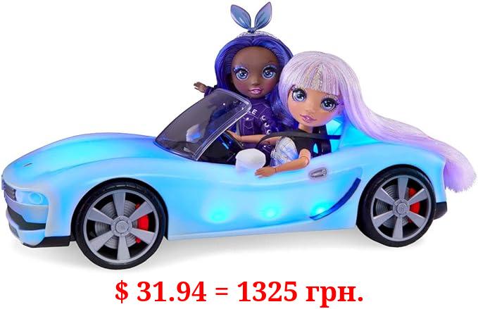 Rainbow High Color Change Car – Convertible Vehicle, 8-in-1 Light-Up, Multicolor with Wheels That Move, Working Seat Belts, Steering Wheel. Fits 2 Fashion Dolls, Toy Gift for Kids Ages 6 7 8+ to 12