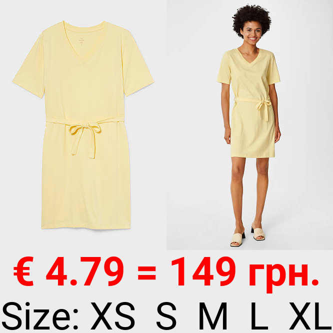Basic-T-Shirt-Kleid - Bio-Baumwolle