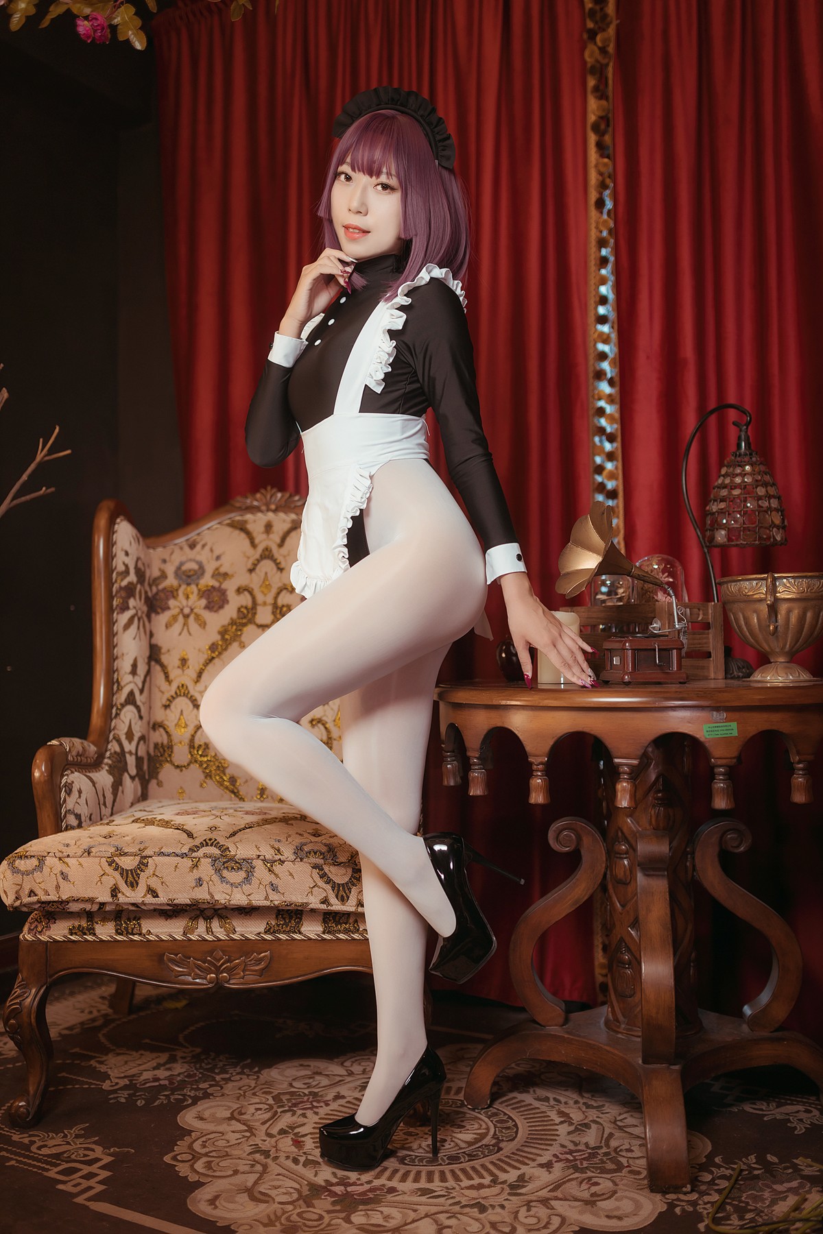Cosplay Money冷冷 高叉女仆 12