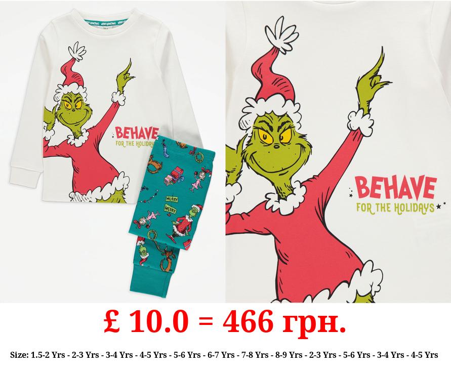 The Grinch Behave For The Holidays Matching Kids Christmas Pyjamas